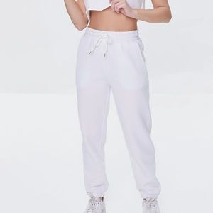 White forever 21 sweatpants